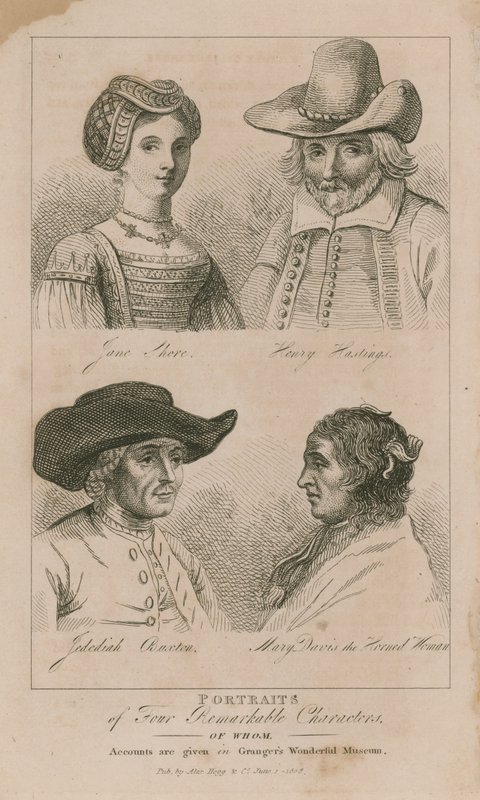 Retratos de quatro personagens notáveis de English School