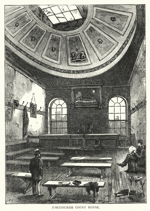 Tribunal de Portsburgh (gravura) de English School