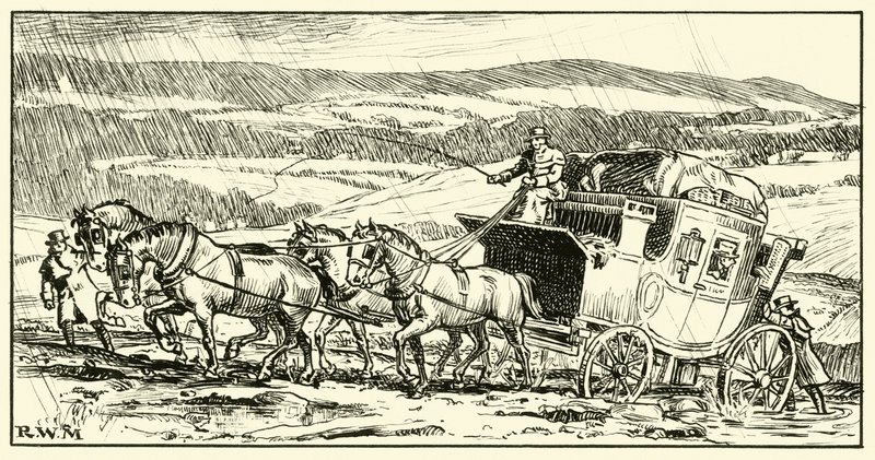 Estrada pré-macadame (tinta no papel) de English School