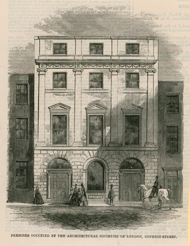 Instalações ocupadas pelas Sociedades de Arquitetura de Londres, Conduit Street, Londres de English School