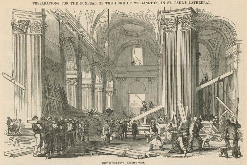 Preparativos para o funeral do Duque de Wellington de English School