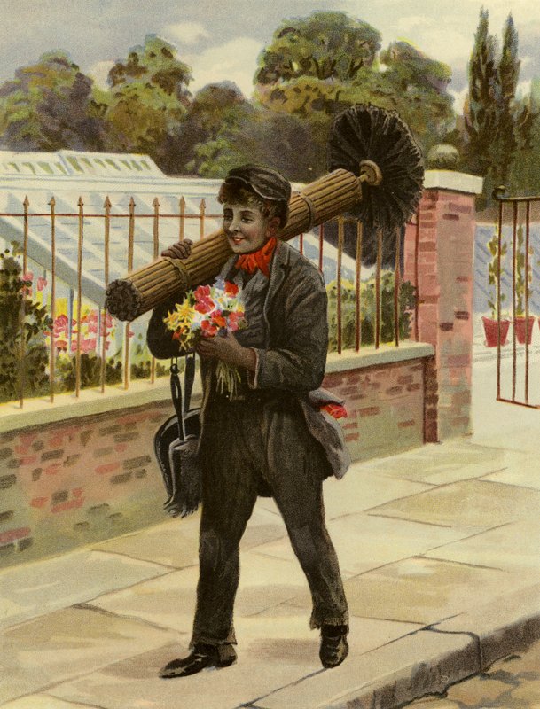 Preparação para o Dia de Maio (cor litho) de English School