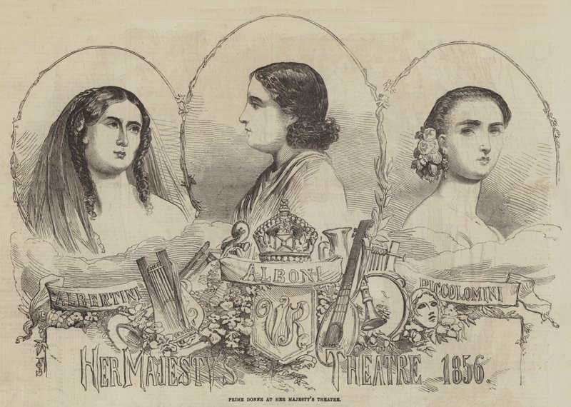 Primeiro Donne no Teatro de Sua Majestade, 1856 de English School