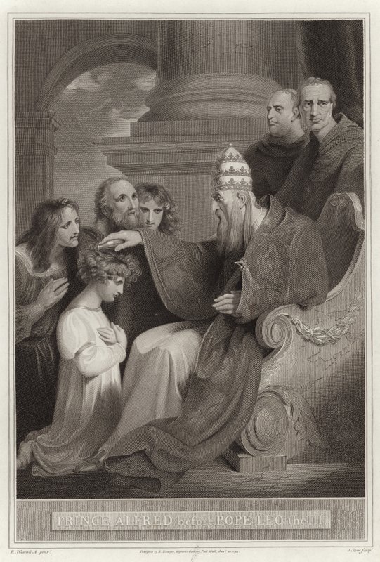 Príncipe Alfred antes do Papa Leão III de English School