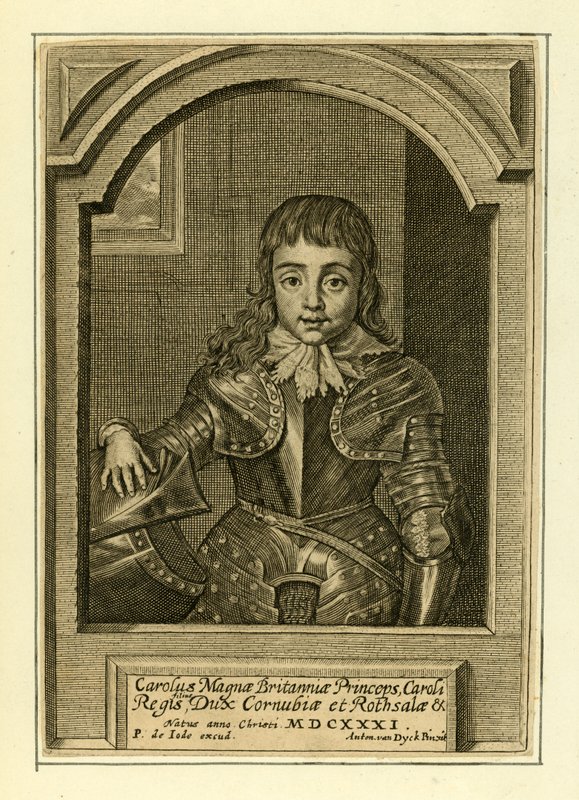 Príncipe Charles, futuro rei Charles II de English School