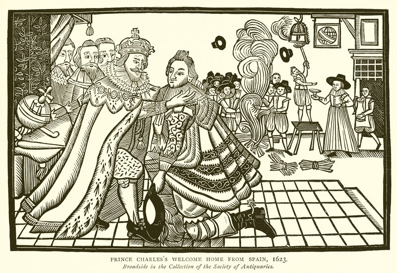 Príncipe Charless Welcome Home da Espanha, 1623 de English School