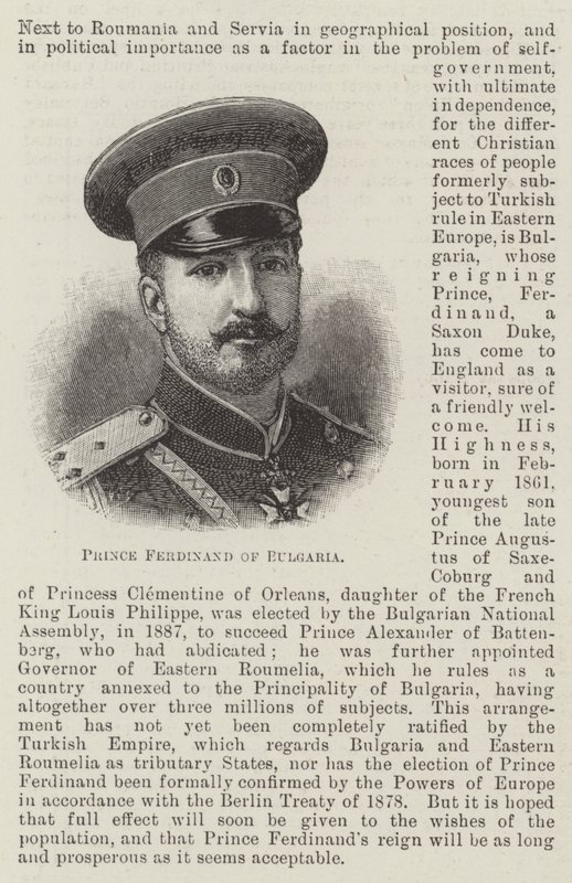 Príncipe Fernando da Bulgária (gravura) de English School