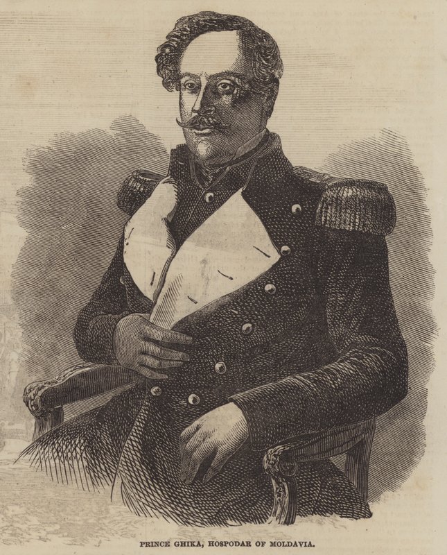 Príncipe Ghika, Hospodar de Moldavia (gravura) de English School