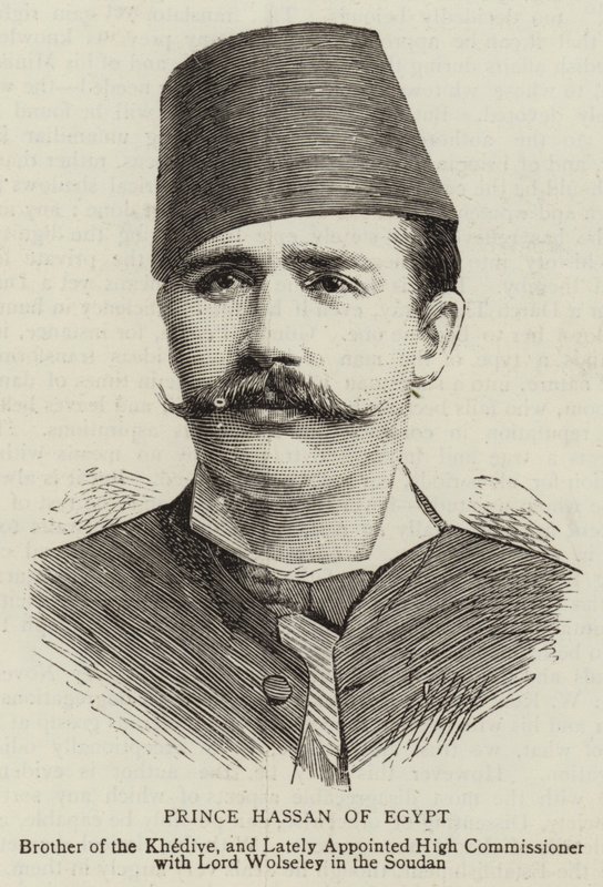 Príncipe Hassan do Egipto (gravura) de English School