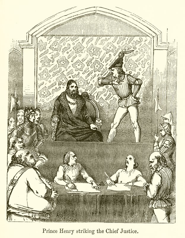 Príncipe Henry, atacando o chefe de Justiça de English School