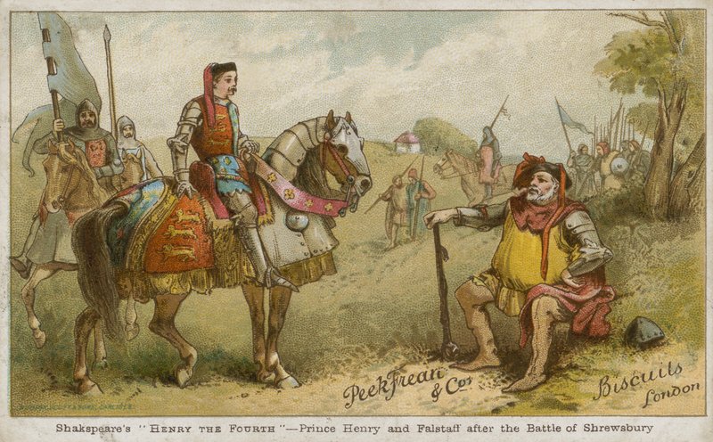 Príncipe Henry e Falstaff após a batalha de Shrewsbury de English School