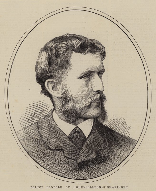 Príncipe Leopoldo de Hohenzollern-Sigmaringen (gravura) de English School