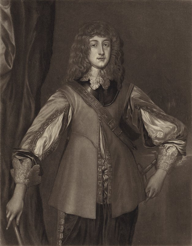 Príncipe Rupert, filho do Eleitor Frederico V, Conde Palatino do Reno, e de Isabel, filha de Tiago I (litografia) de English School