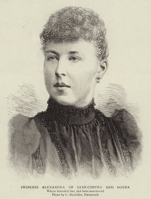 Princesa Alexandra de Saxe-Coburg e Gotha (gravura) de English School