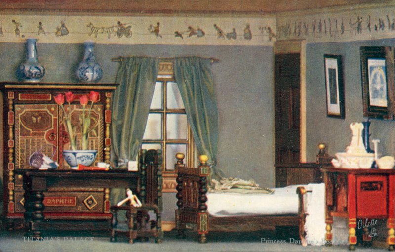 Quarto da Princesa Daphne, Palácio de Titânia (litografia a cores) de English School