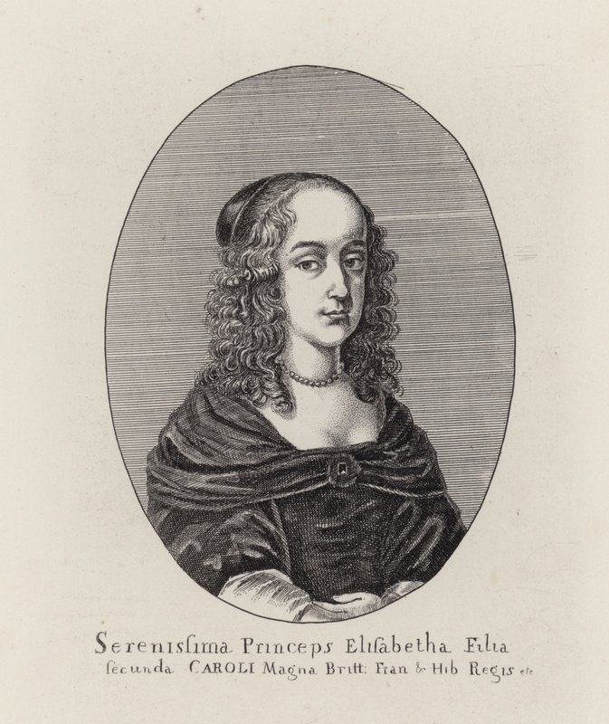 Princesa Elizabeth, segunda filha do Rei Carlos I (gravura) de English School