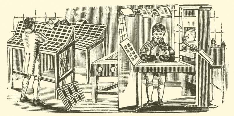 Tipografia (xilogravura) de English School