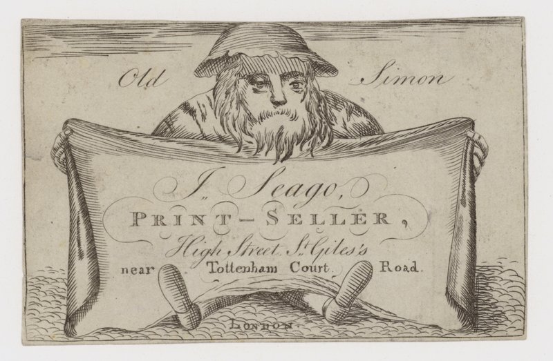 Printseller, J Seago, cartão comercial de English School