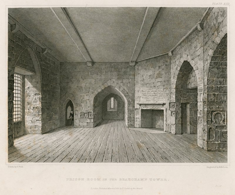 Sala de prisão na torre de Beauchamp de English School