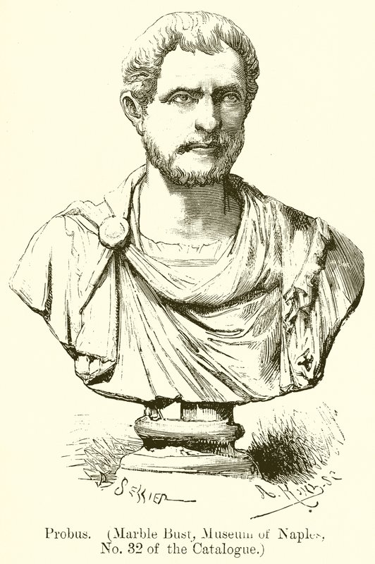 Probus. (busto em mármore, Museu de Nápoles, nº 32 do Catálogo) (gravura) de English School