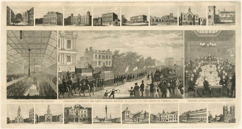Procissão que atende a Grande Petição Nacional de 3.317.702, à Câmara dos Comuns, 1842 de English School