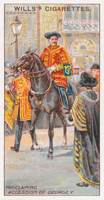 Proclamando a adesão de George V de English School