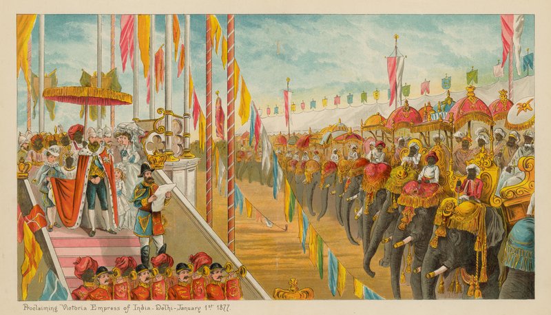 Proclamando Victoria Empress of India-Delhi- 1 de janeiro de 1877 de English School