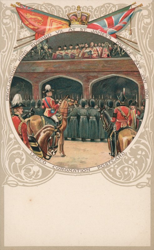Proclamando o rei Edward VII no St Jamess Palace, 24 de janeiro de 1901 de English School