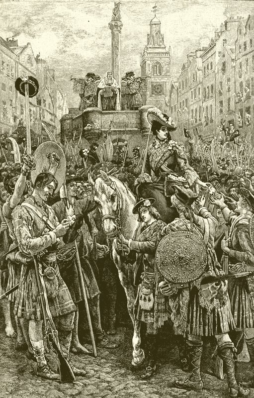 Proclamação do Velho Pretendente como rei James VIII de English School
