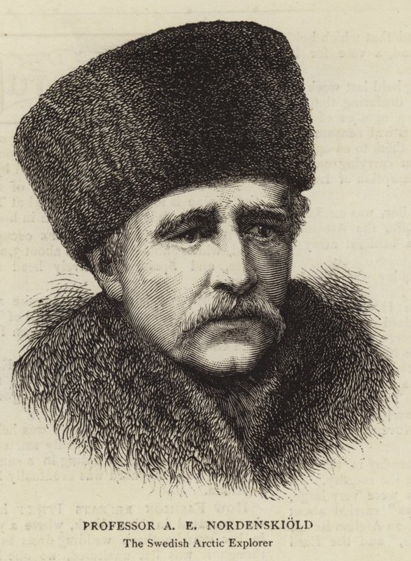 Professor A E Nordenskiold (gravura) de English School