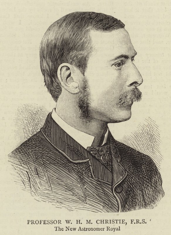 Professor W H M Christie, FRS (gravura) de English School