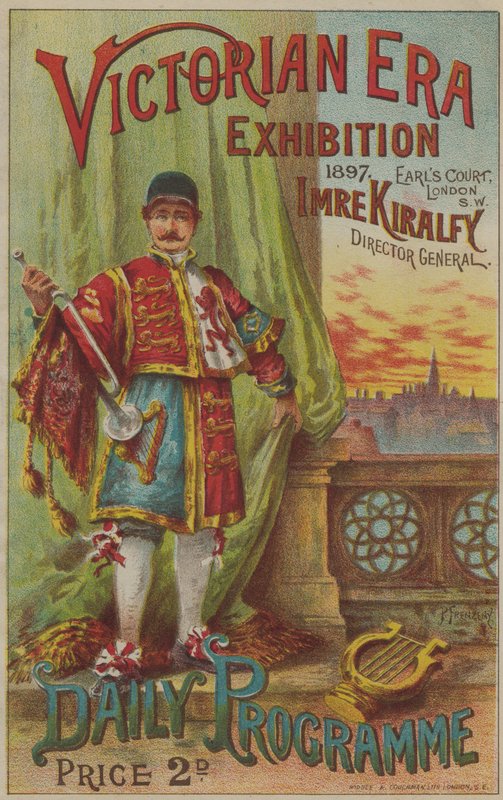 Programa para Exposição da Era Vitoriana, 1897, em Earls Court de English School