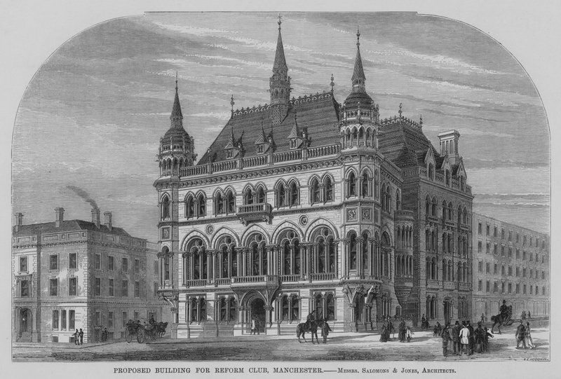 Proposta de Edifício para Reform Club, Manchester (gravura) de English School