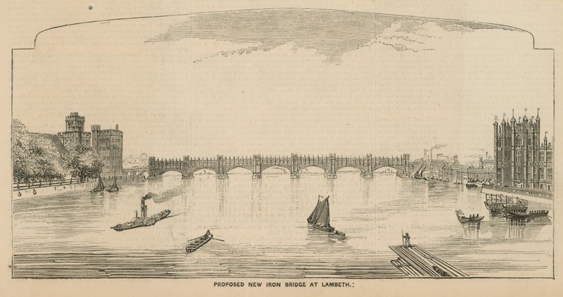 Proposta de nova ponte de ferro em Lambeth de English School