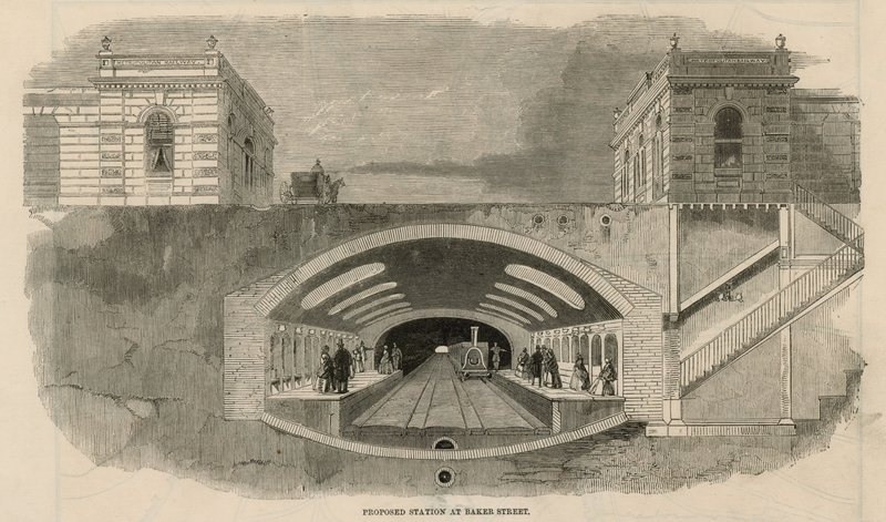 Estação proposta na Baker Street de English School