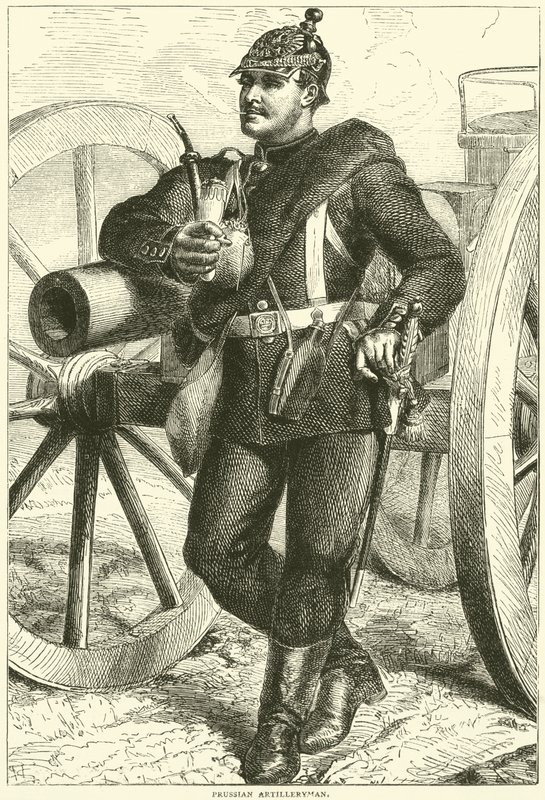 Artilheiro prussiano, outubro de 1870 de English School