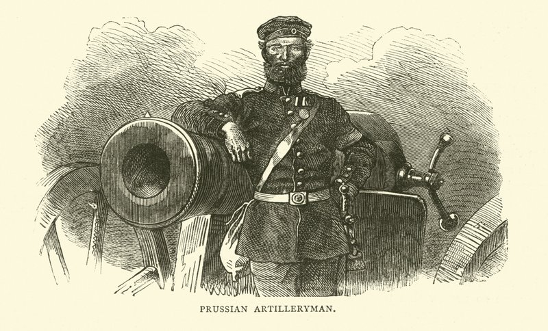 Artilheiro prussiano, setembro de 1870 de English School