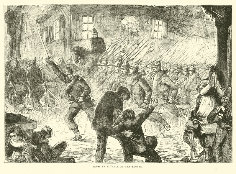 Avanço prussiano em Gravelotte, agosto de 1870 de English School