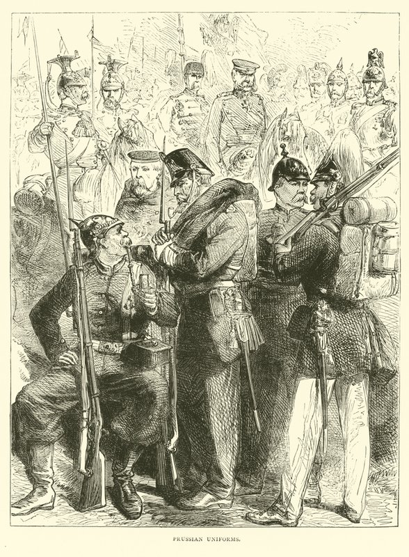 Uniformes prussianos, agosto de 1870 de English School