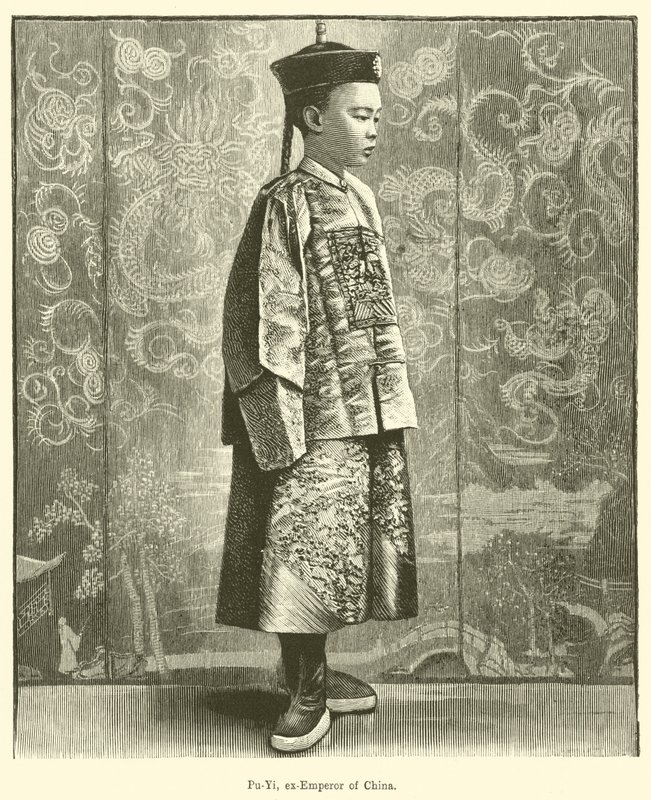 Pu-Yi, ex-Emperador da China (gravura) de English School