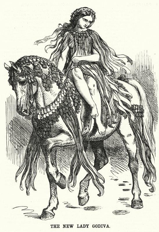 Soco cartoon: A Nova Lady Godiva (gravura) de English School