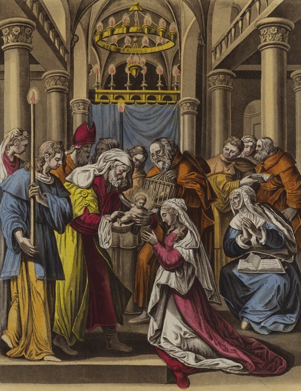 Purificação da Virgem Maria (cor litho) de English School