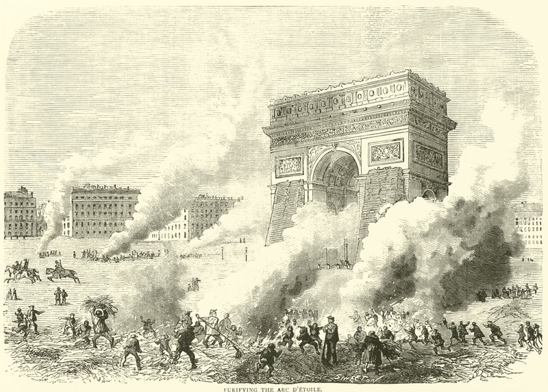 Purificando o arco dEtoile, março de 1871 de English School
