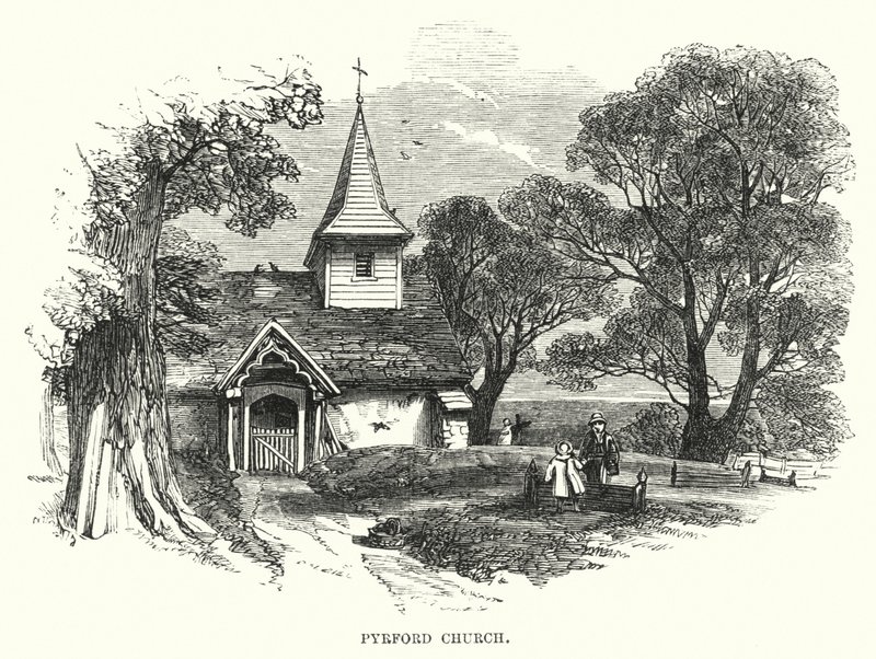 Pyrford Church (gravura) de English School