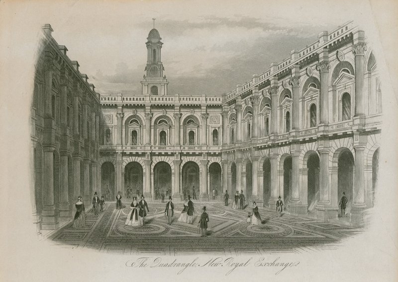 Quadrângulo da Royal Exchange, Londres de English School