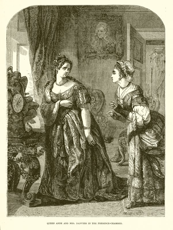 Rainha Anne e Sra. Danvers na Câmara de Presença de English School