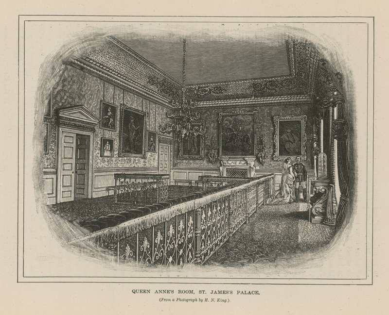 Quarto Queen Annes no St Jamess Palace de English School