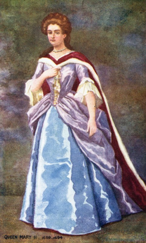 Queen Mary II (litografia a cores) de English School