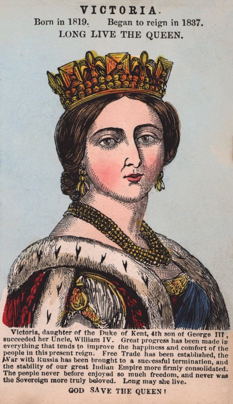 Rainha Vitória (gravura colorida) de English School