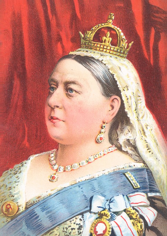 Rainha Vitória - cartão de cumprimentos de English School